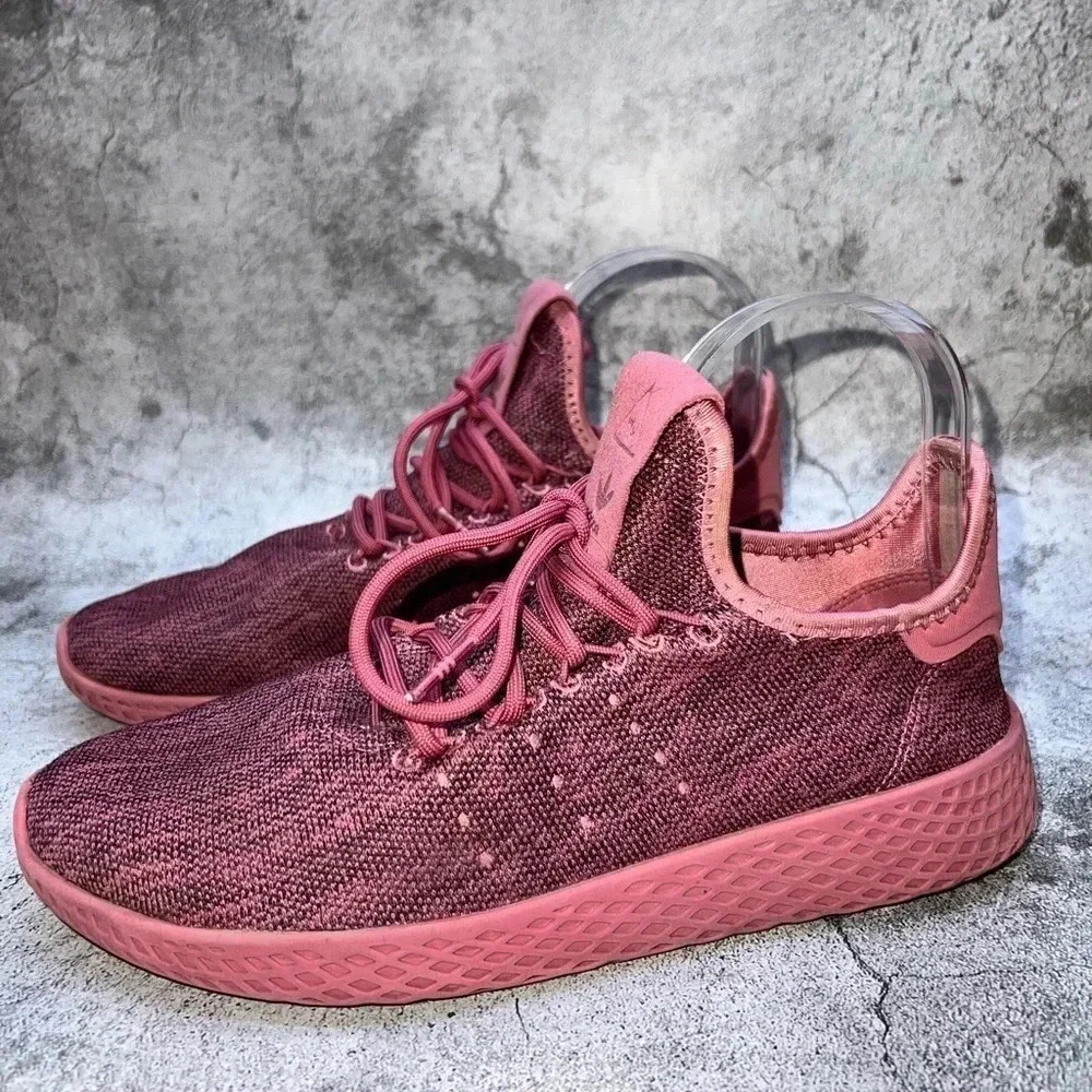 4550. ADIDAS PHARRELL PINK DIP DYED LACE UP RUNNING SNEAKER SHOES SIZE‎ WMN 6.5